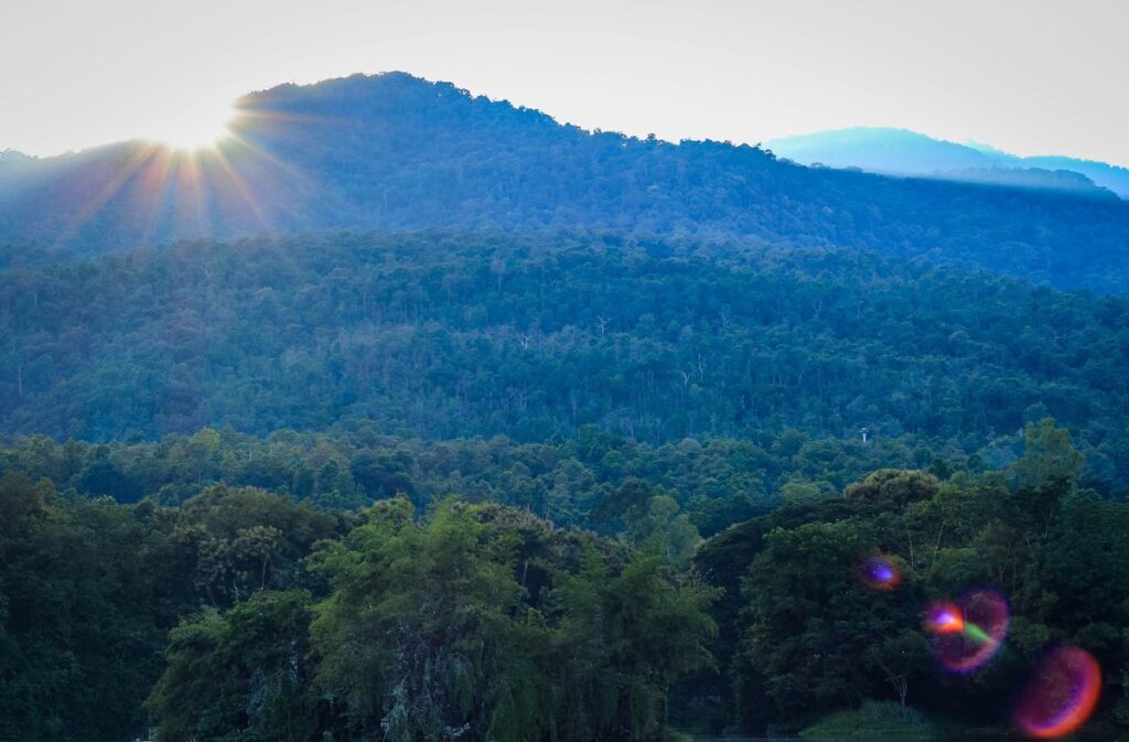 タイ北部の山並みの風景